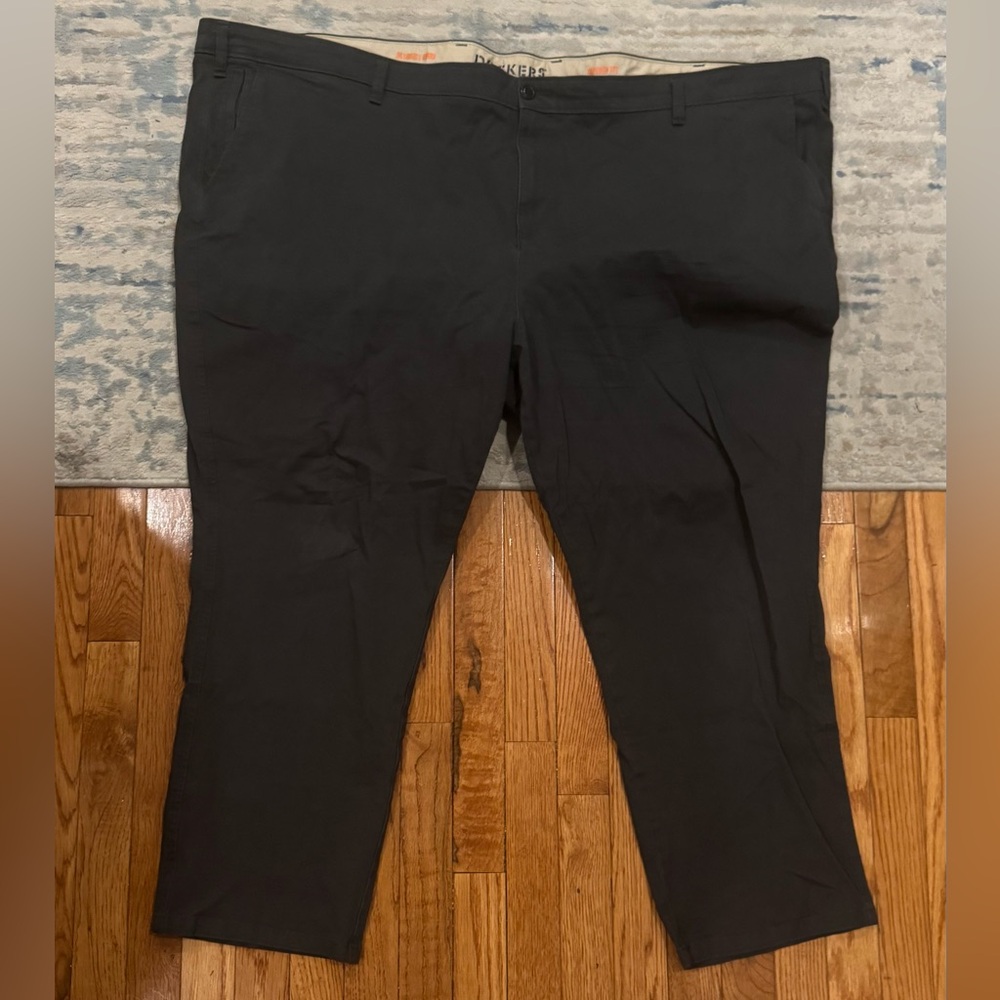 Dockers 58 x 30 Tapered Fit Stretch Straight Charcoal Ultimate Chinos Big Tall
